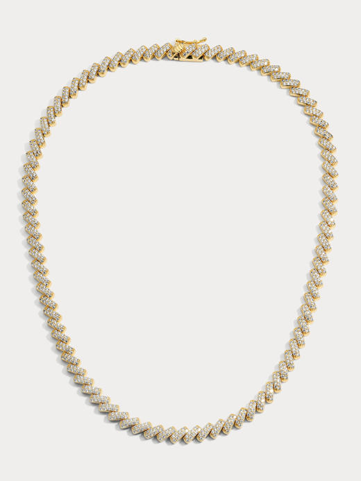 北京仓｜Lili Claspe-Lyra Pavé-金色 锆石 项链［美国设计师］ 商品图1