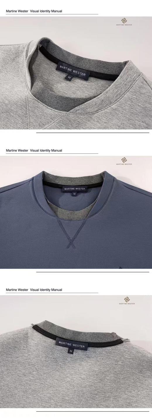 Martine Wester 男独家定制420克加厚双层领卫衣 11021321 商品图6