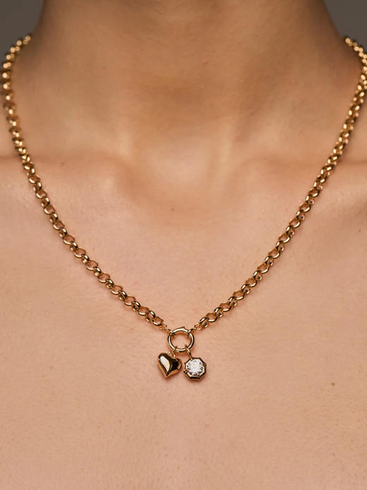 北京仓｜Lili Claspe-Amara-金色 爱心 锆石 吊坠 项链［美国设计师］ 商品图3