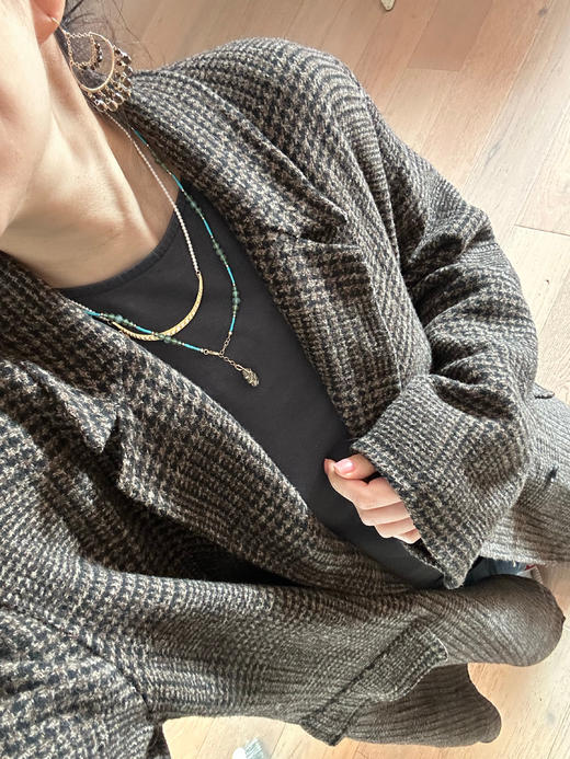 SpoiledBrat Jewelry Carol系列 | 茶晶 咖色尖晶石耳环 商品图1