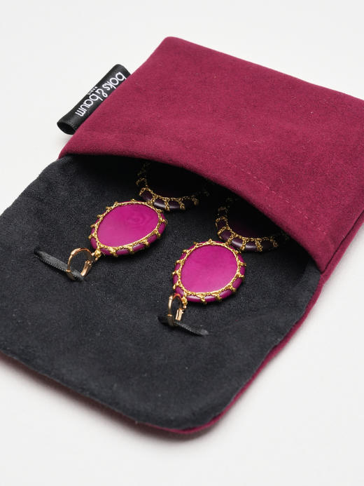 北京仓｜Boks&Baum-CARTAGENA DOBLE BO mini-深紫色 耳环［法国设计师］ 商品图3