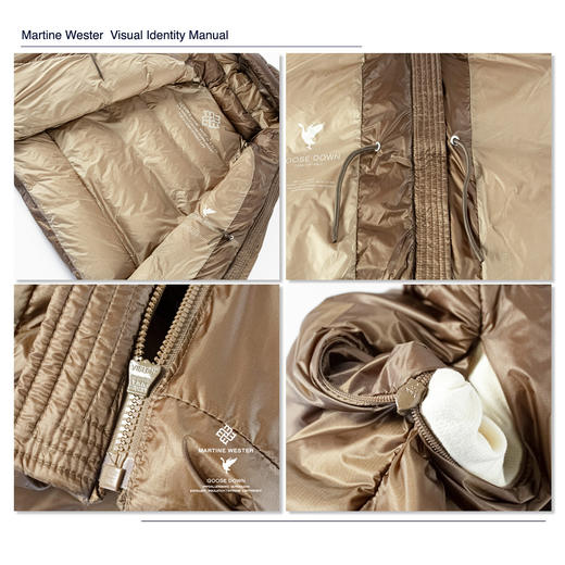 Martine Wester女式日本帝人10D超薄羽绒面料中长款可脱卸帽鹅绒服 11383638 商品图6