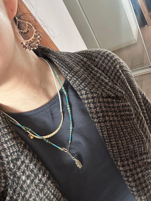 SpoiledBrat Jewelry Carol系列 | 茶晶 咖色尖晶石耳环 商品图3