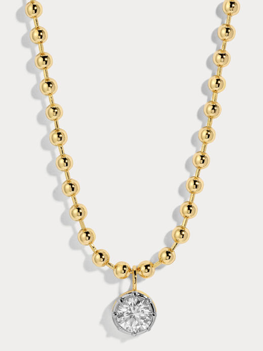 北京仓｜Lili Claspe-Cleo-金色 网球 锆石 吊坠 项链［美国设计师］ 商品图1