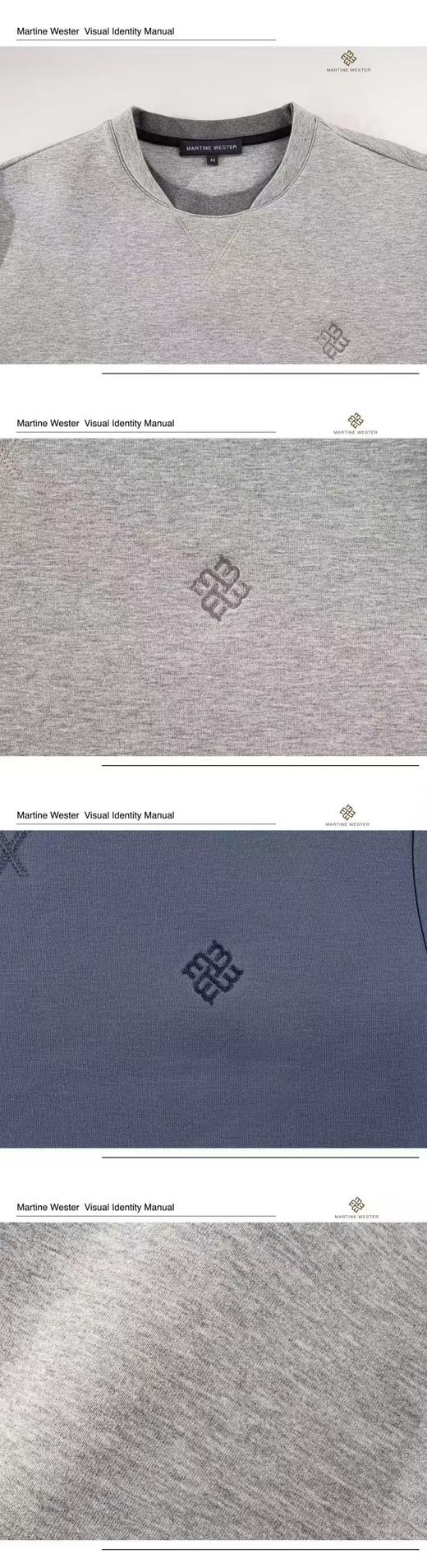 Martine Wester 男独家定制420克加厚双层领卫衣 11021321 商品图5