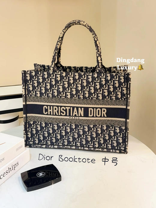 Dior book tote 老花 黑色 中号 托特包 商品图0