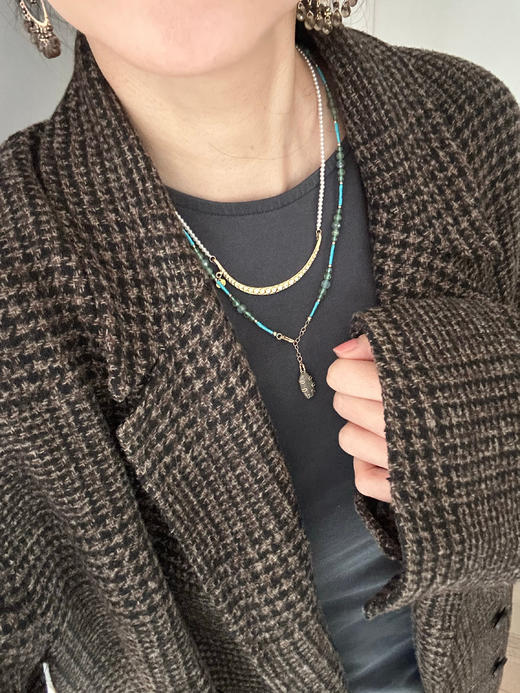 SpoiledBrat Jewelry Carol系列 | 茶晶 咖色尖晶石耳环 商品图2