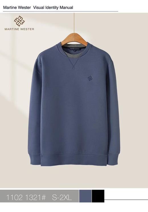 Martine Wester 男独家定制420克加厚双层领卫衣 11021321 商品图2
