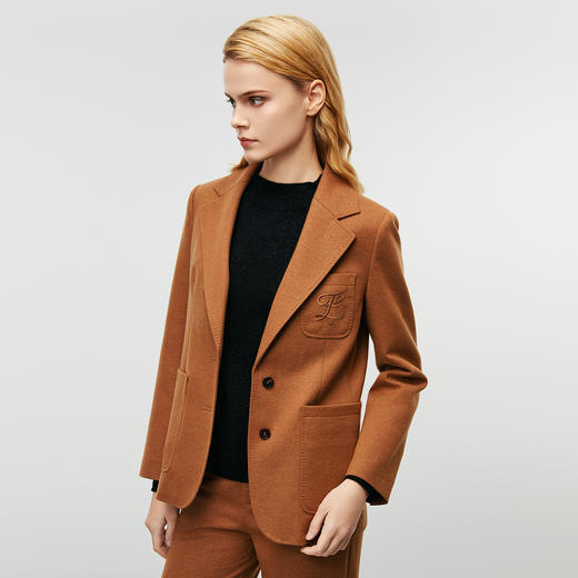 EITIE爱特爱冬季新款气质通勤修身显瘦干练毛呢西装外套8003702 商品图2