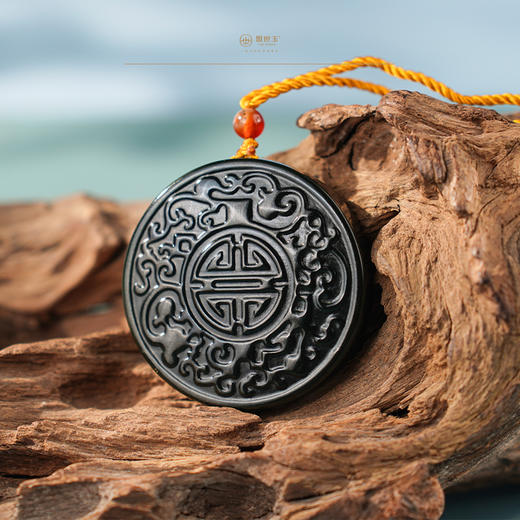 「精品黑羊脂」系列【双龙捧寿】 商品图0