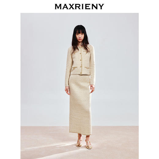 玛克门店发货：MAXRIENY轻奢鎏金外套(货号:MC85JA806) 商品图1