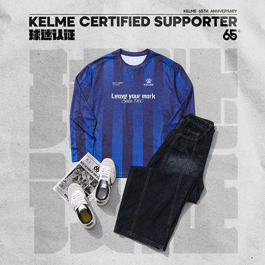 卡尔美65周年球衣潮流圆领长袖T恤6543TX5020 商品图0