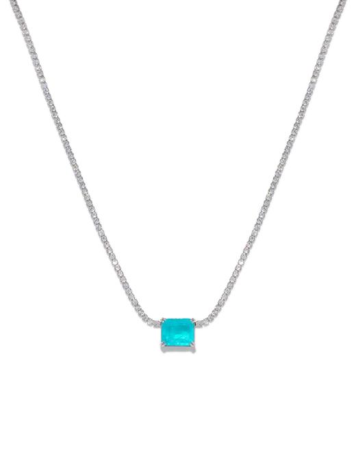 订购6周到｜CRYSTAL HAZE-淡蓝色 小方糖 吊坠 项链［挪威设计师］ 商品图1