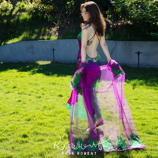 微醺的真丝蕾丝长裙 A250316 商品图2