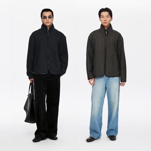 oneup羊毛呢子男式拉链外套（男女同款） 商品图4