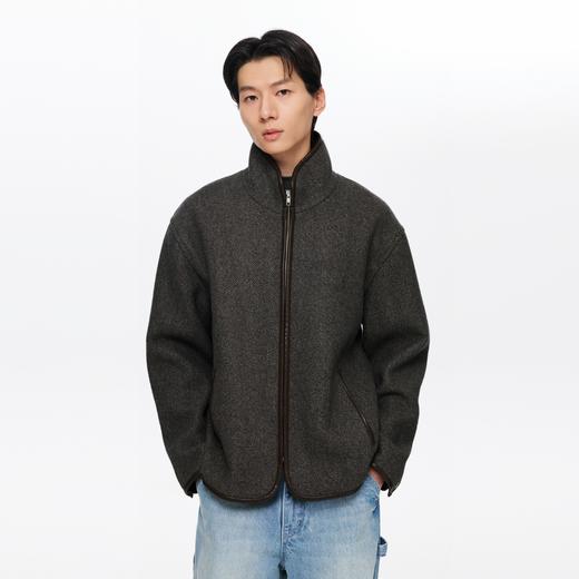 oneup羊毛呢子男式拉链外套（男女同款） 商品图1