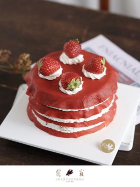 草莓千层塔蛋糕