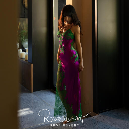 微醺的真丝蕾丝长裙 A250316 商品图5