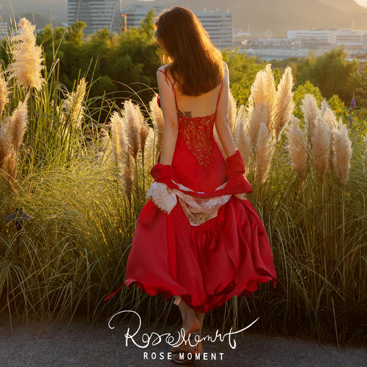 手工盘花性感中裙 蕾丝美背丝滑中袍 DD2-1 商品图1