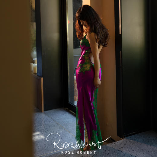 微醺的真丝蕾丝长裙 A250316 商品图6