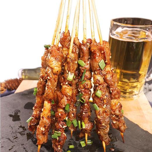 冰鲜大别山黑山羊孜然羊肉串 180g 调味羊肉串 烧烤食材 商品图2