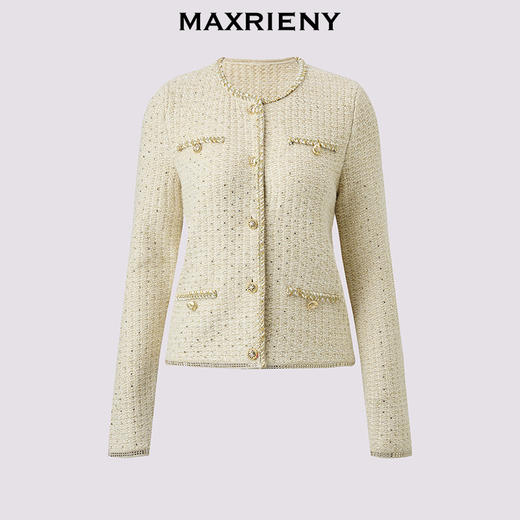玛克门店发货：MAXRIENY轻奢鎏金外套(货号:MC85JA806) 商品图4