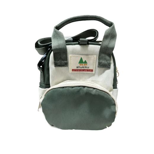 shukiku × OHIYO 泡泡糖斜挎双肩两用包 抹茶奶绿 商品图0