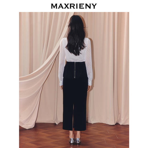 玛克门店发货：MAXRIENY宫廷复古荷叶边领衬衫(货号:MF86TP514) 商品图2