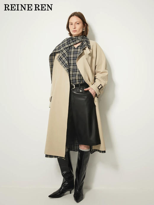 围巾领褶皱衬衫 商品图0