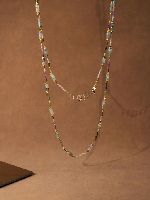 订购10周到｜Diaperis Paris-NAMATA-萤石 长项链［法国设计师］ 商品图0