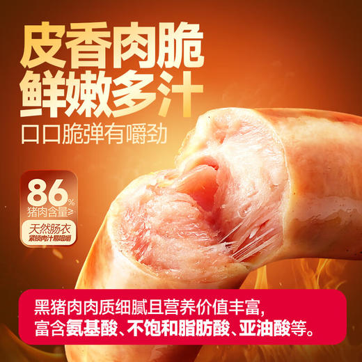 双冠王山林黑猪烤肠175g 商品图2