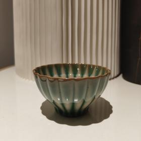 青白莲瓣主人杯（大）-华宁陶