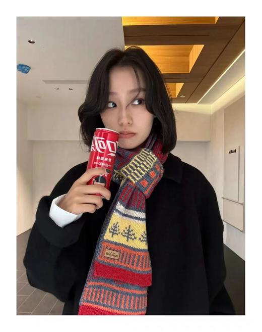 无折扣 四个配色 montbell 美山羊毛针织保暖百搭男女同款围巾 商品图3