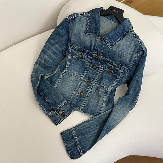 【不退不换】良木礼翻领牛仔外套（Q2591605） 商品图0