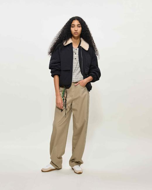 可拆毛领绗棉棉衣 商品图0