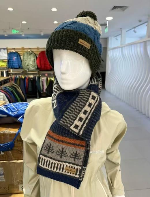 无折扣 四个配色 montbell 美山羊毛针织保暖百搭男女同款围巾 商品图5