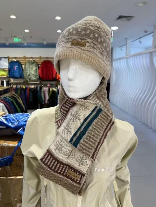 无折扣 四个配色 montbell 美山羊毛针织保暖百搭男女同款围巾 商品图6