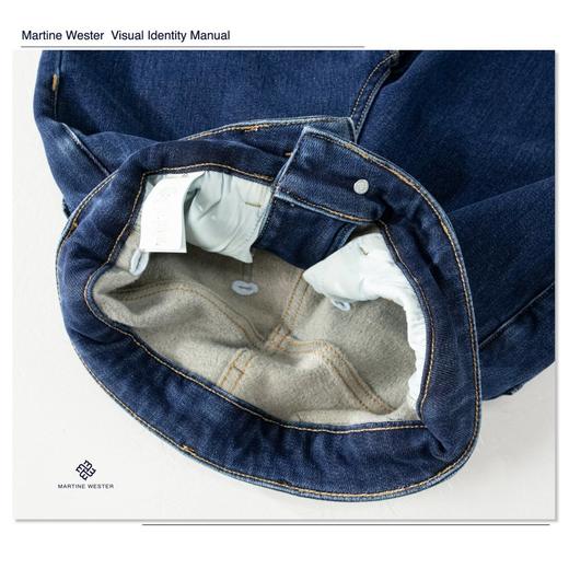 Martine Wester 女微灯笼廓型弹力磨毛牛仔裤 11315591 商品图5