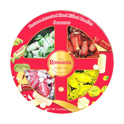 意大利进口Rossana什锦口味流心糖（四季礼听）365g 商品图5