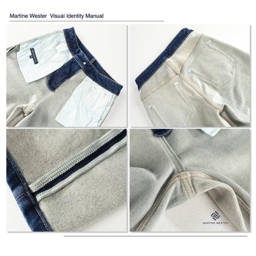 Martine Wester 女微灯笼廓型弹力磨毛牛仔裤 11315591 商品图7