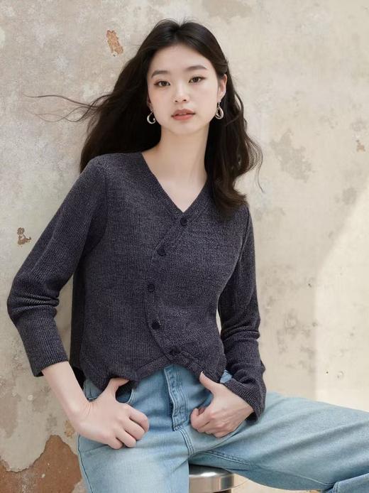 【清仓价】不参与退换 -A35不规则针织长袖小衫-喜出 商品图1