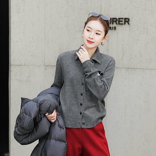 【特价不退换】【预售7天】良木礼绵羊毛开衫（D251102204F） 商品图8