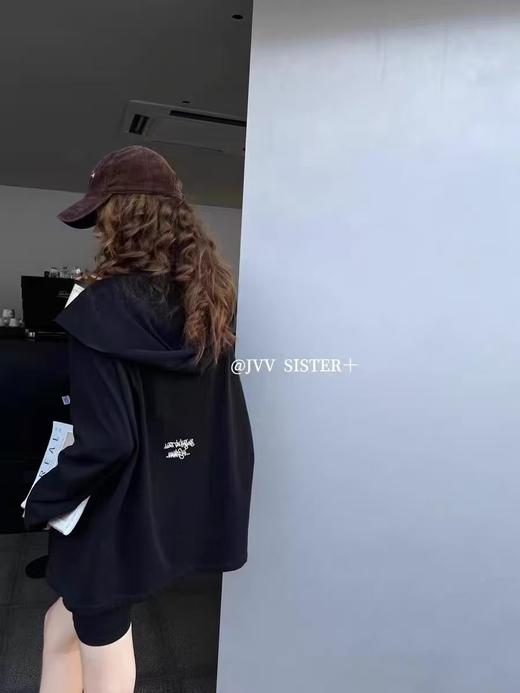 【清仓价】不参与退换 -中长连帽假两件连帽披肩款长袖小衫-喜出 商品图3