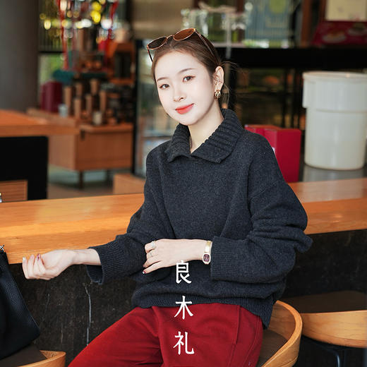 【特价不退换】【预售7天】良木礼绵羊毛立领上衣（D251102807F） 商品图0