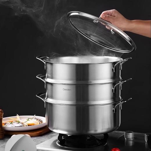 DP055 戴德汤锅蒸锅连双层蒸格套装32cmGF011戴德汤锅连双层蒸格套装28cm 商品图2
