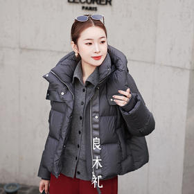 【特价不退换】【预售7天】良木礼短款连帽鹅绒服（D251101750）