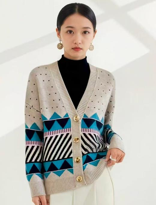 【韩系毛衣】海岛风～针织开衫毛衣-喜出 商品图0