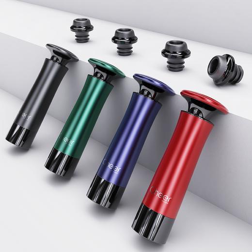 cheer启尔红酒瓶塞 真空保鲜瓶塞家用密封葡萄酒红酒塞子红酒塞红酒抽真空套装 （宝石蓝） 商品图1