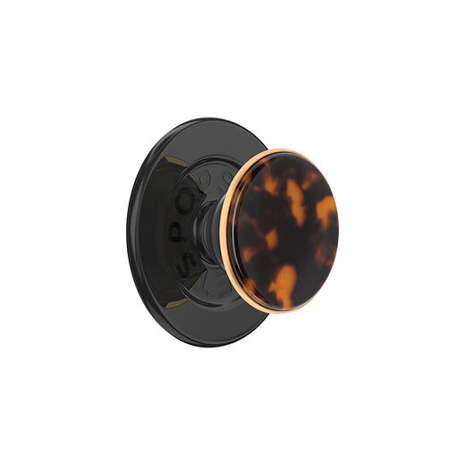 【蕾丝花序】烟琥珀·MagSafe圆啪嗒 MAGSAFE磁吸手机气囊支架 Round圆啪嗒系列 黑色 商品图0