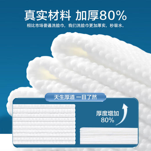 【直发】欧亿姿一次性抗菌抽取式加厚干湿两用洁面巾50抽*6包 商品图4